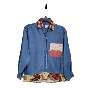 Country Pickens Vintage top patchwork Cottagecore Fairy grunge Goblincore S